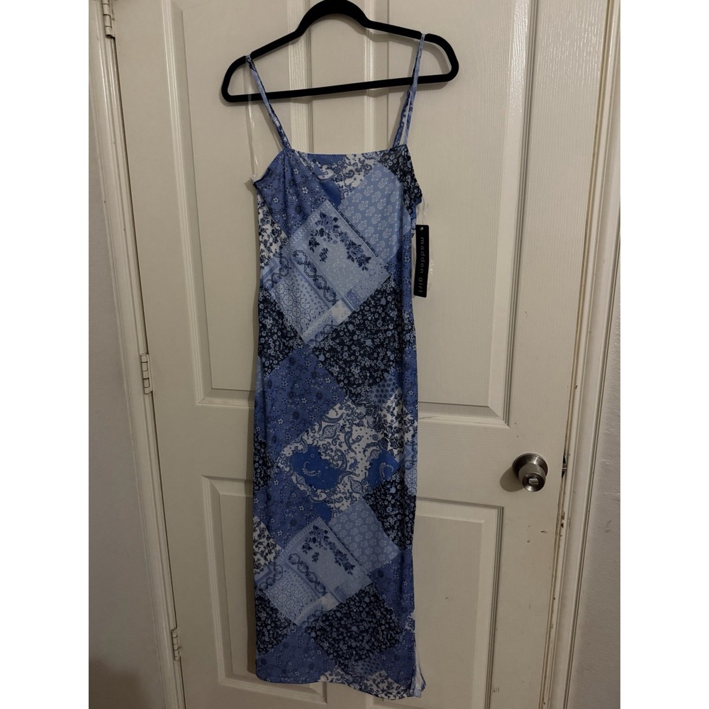 Madden Girl Women's Blue Dress Size L New with Tags Never Worn